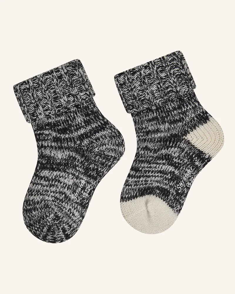 Sterntaler Socken 2er-Pack Wolle schwarz Schwarz