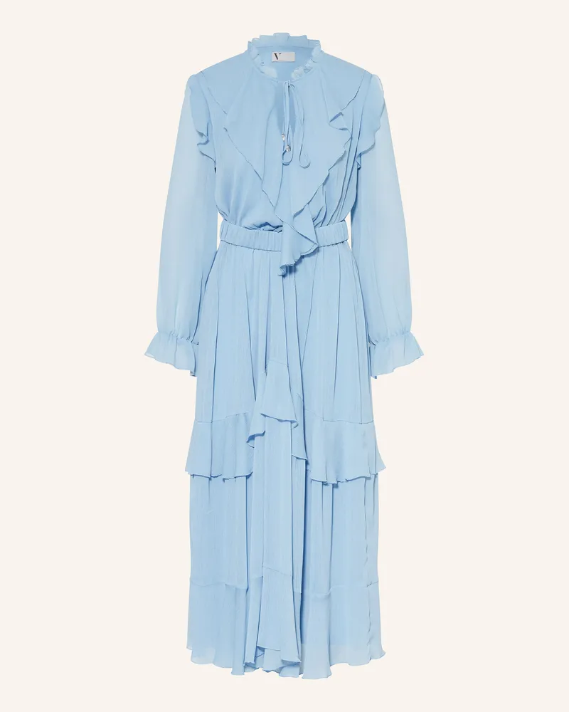 Vera Mont Kleid Mit Volants blau Hellblau