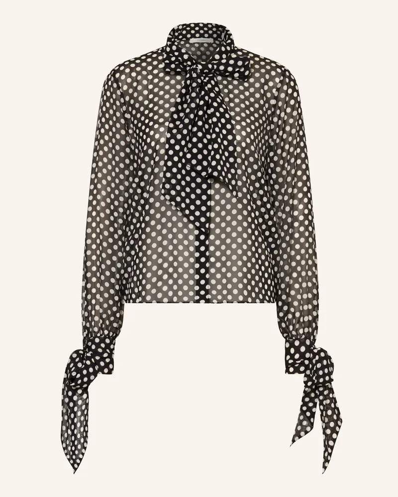 Frame Denim Schluppenbluse The Polka Dot Nouvelle Blouse Aus Seide schwarz Schwarz