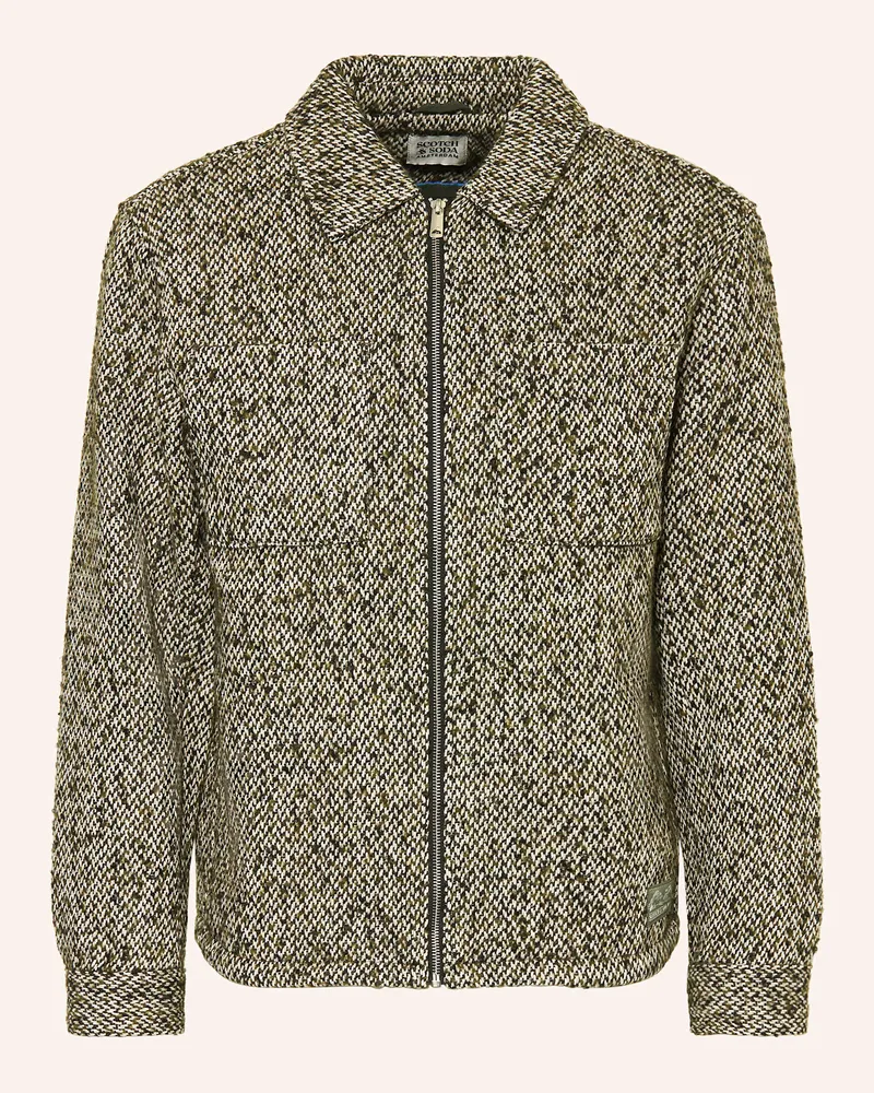 Scotch&Soda Bouclé-Overjacket Grün