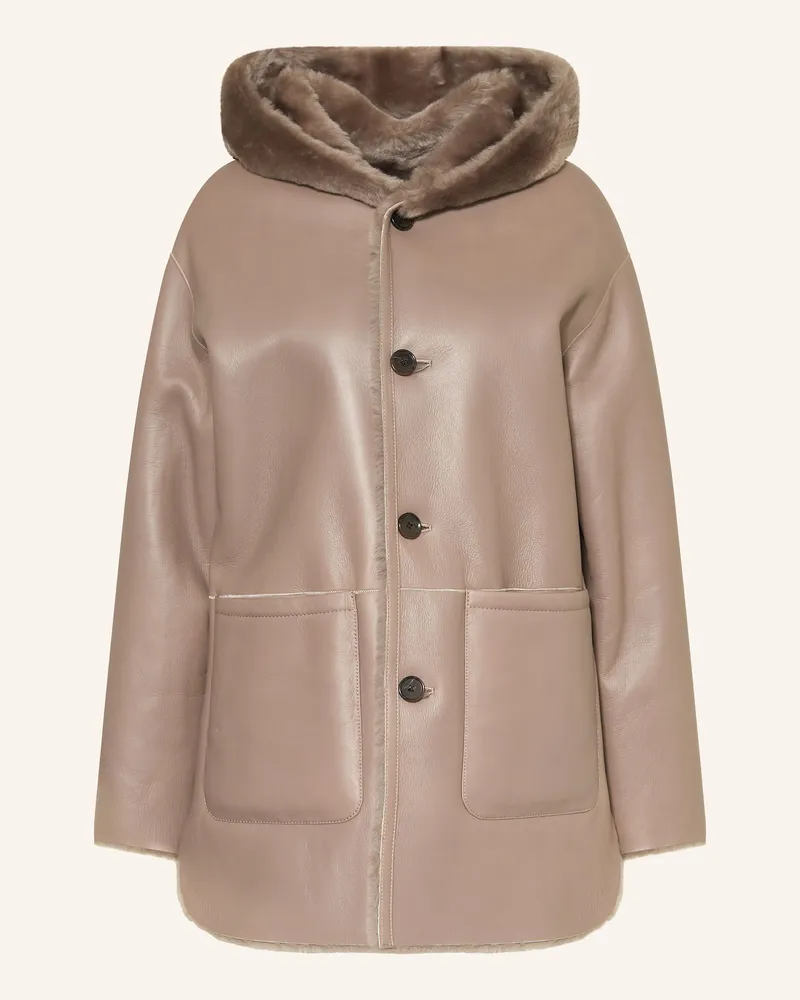 Arma Mantel AMBRA zum Wenden Taupe