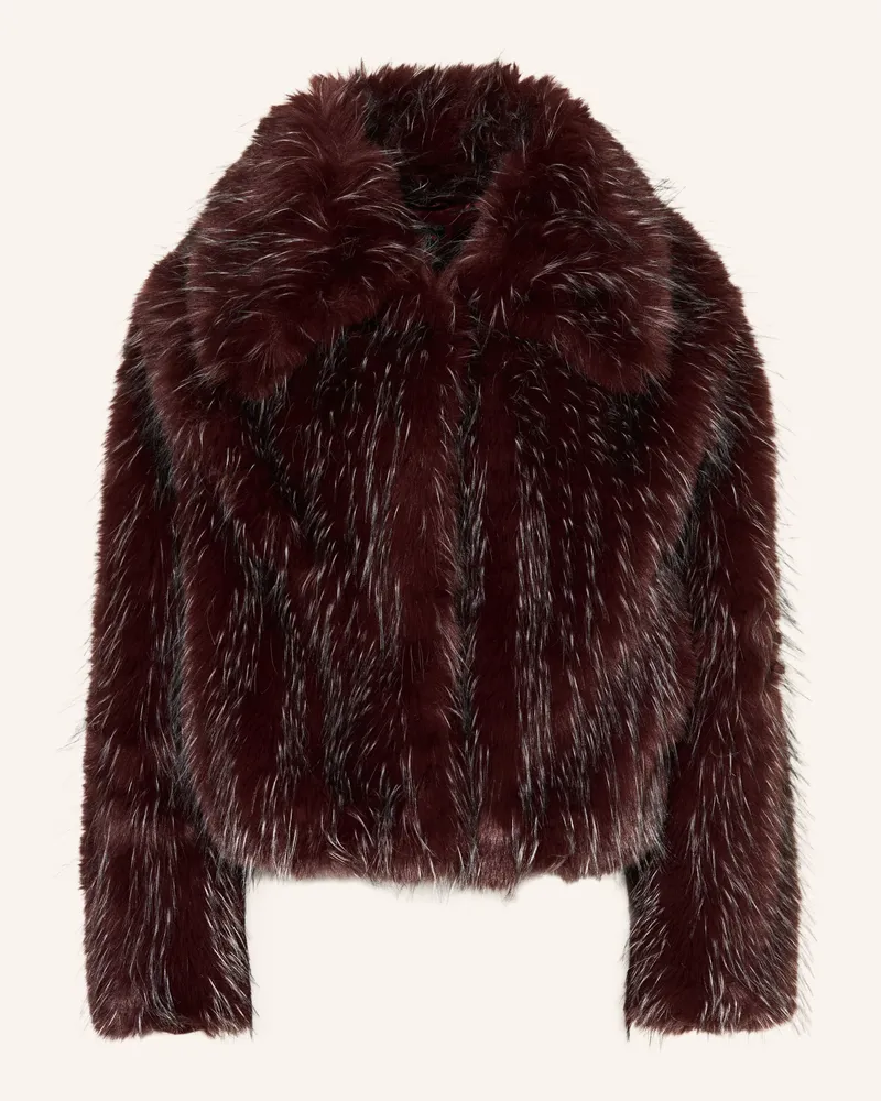 HUGO BOSS Kunstfell-Jacke Cefura rot Dunkelrot