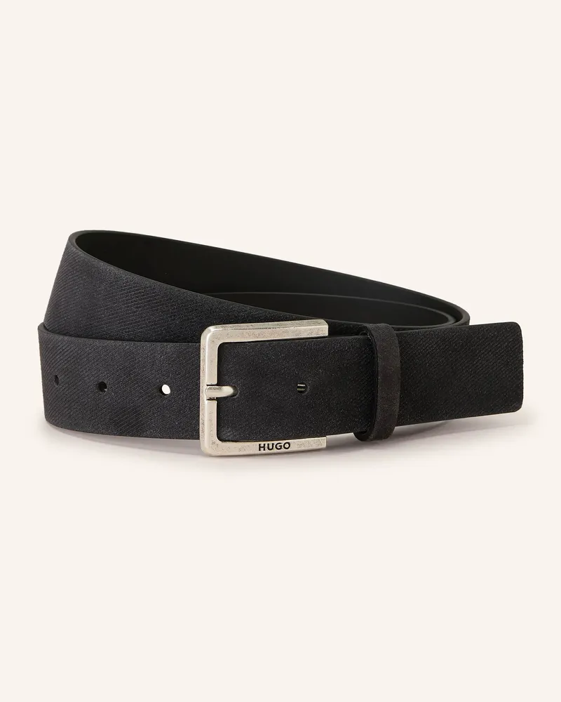 HUGO BOSS Ledergürtel GIONIO Schwarz