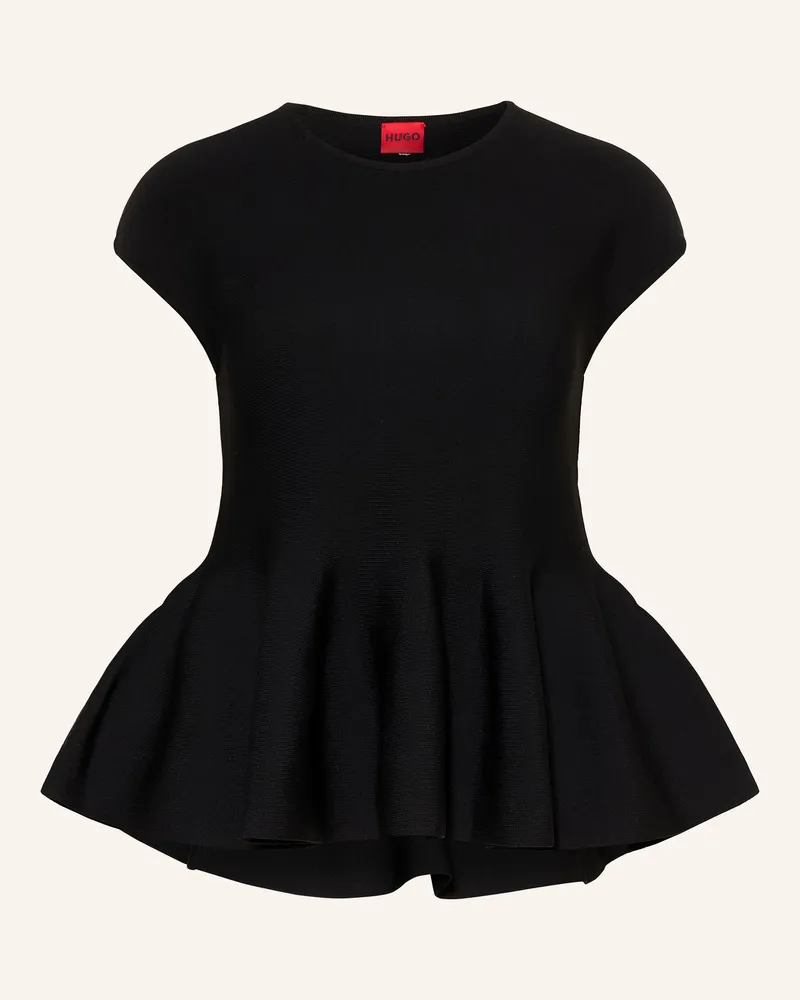 HUGO BOSS Blusentop Siefata schwarz Schwarz