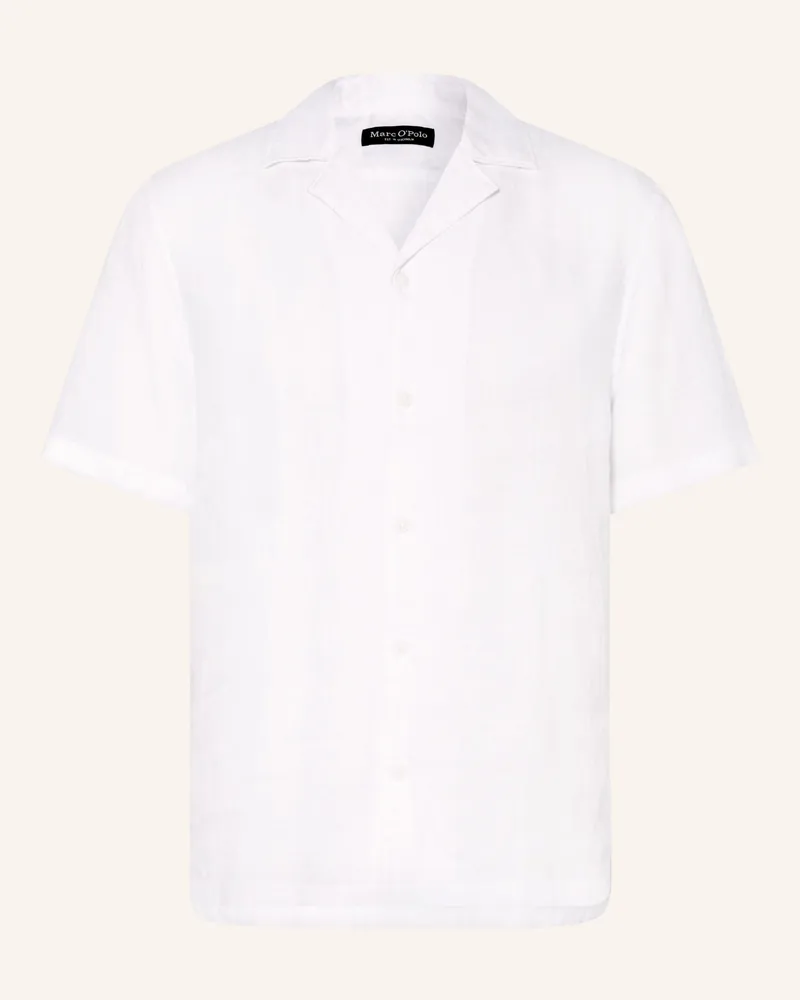 Marc O'Polo Resorthemd Regular Fit Aus Leinen weiss Weiss