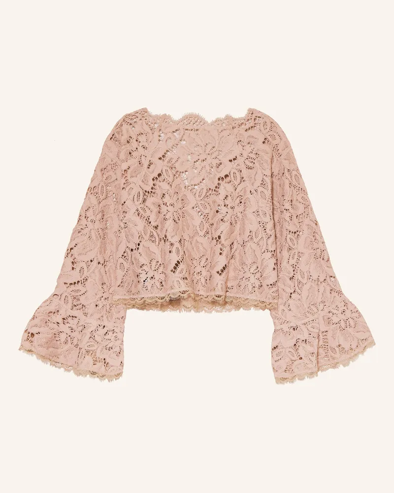 Dorothee Schumacher Blusenshirt LACY DREAM aus Spitze Hellbraun