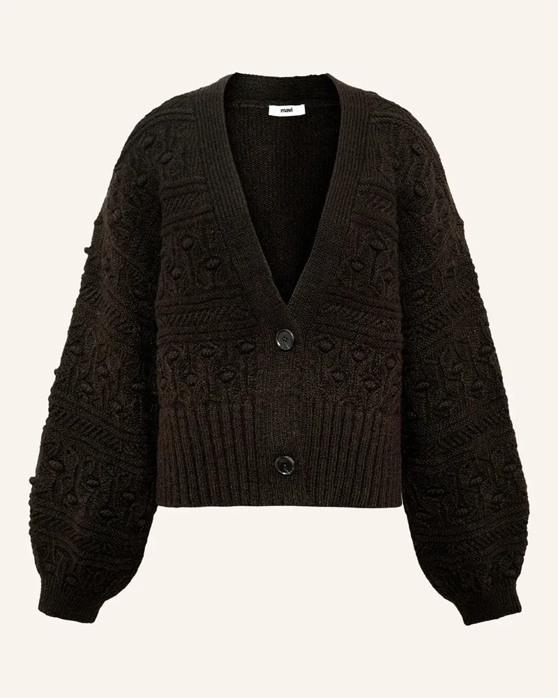 Mavi Jeans Strickjacke Dunkelbraun