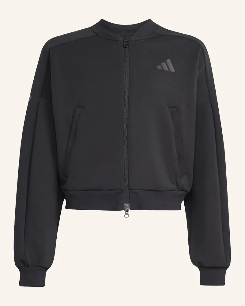 adidas Future Icons 3-Streifen Trainingsjacke, Durchgehender Reissverschluss schwarz Schwarz