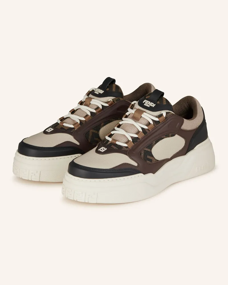 Fendi Sneaker Force schwarz Dunkelbraun