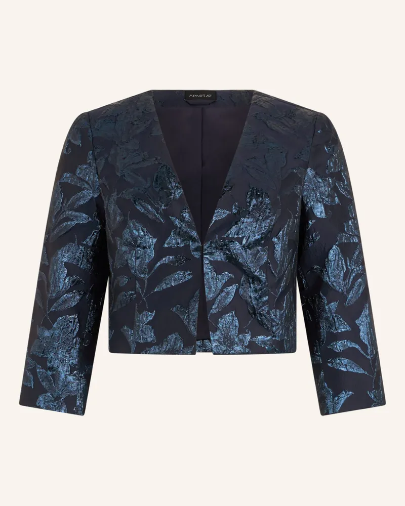 Apart Jacquard-Bolero Mit 3/4-Arm blau Dunkelblau