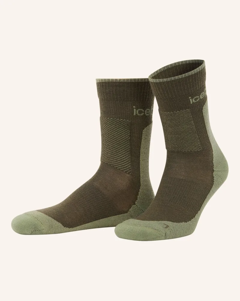 Icebreaker Trekking-Socken HIKE mit Meirnowolle Oliv