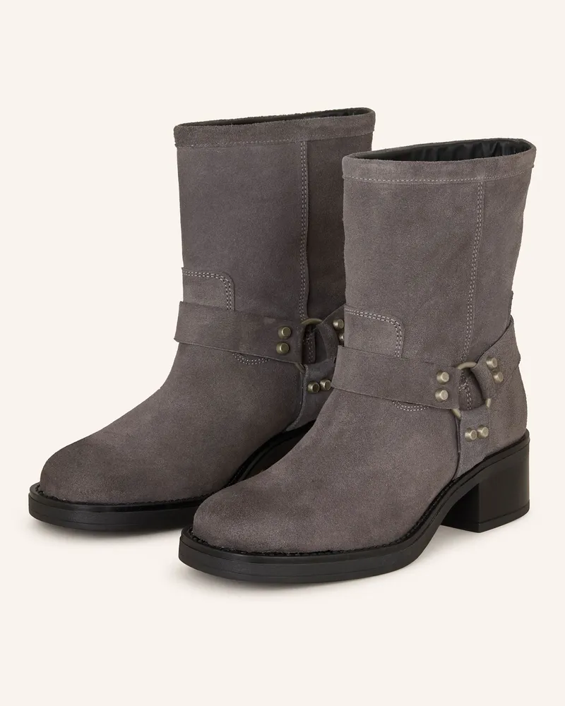 Mrs & HUGS Biker Boots Grau