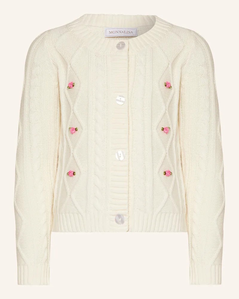 Monnalisa Strickjacke weiss Ecru