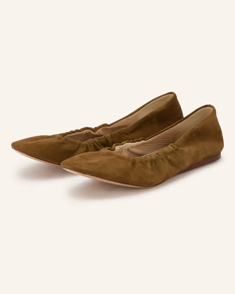 Mrs & HUGS Ballerinas braun Camel