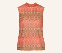 Blusentop mit Lochspitze und Glitzergarn