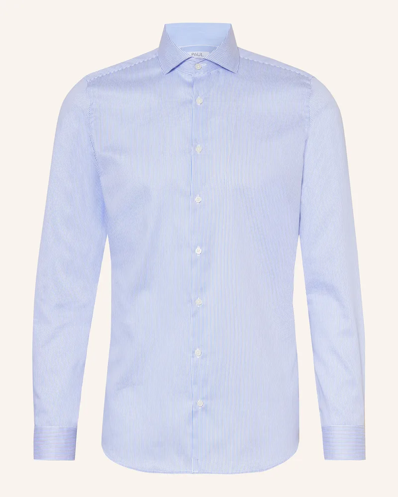 paul Hemd Slim Fit blau Blau