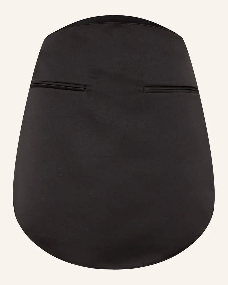 Courrèges Satinrock schwarz Schwarz