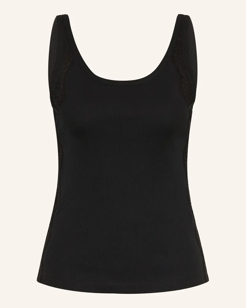 Sandro Top Mit Spitze schwarz Schwarz