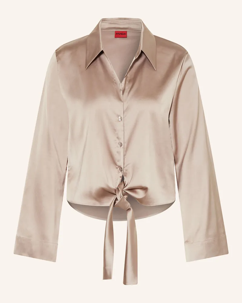 HUGO BOSS Satinbluse ERRIKA Beige