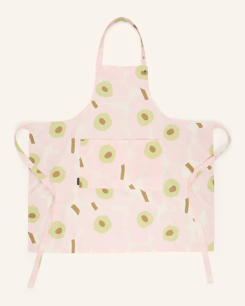 Marimekko Schürze Pieni Unikko weiss Rosa