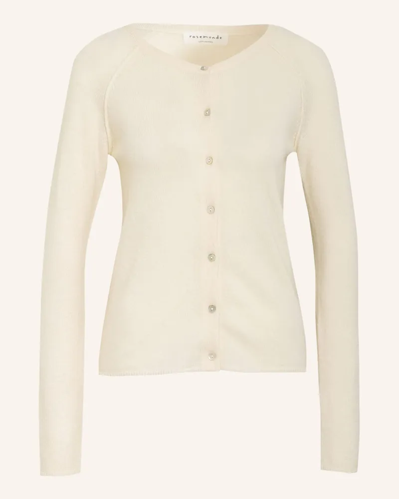 Rosemunde Strickjacke Laica Mit Cashmere weiss Ecru