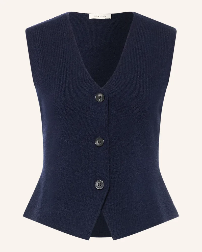 lilienfels Strickweste Mit Cashmere blau Dunkelblau
