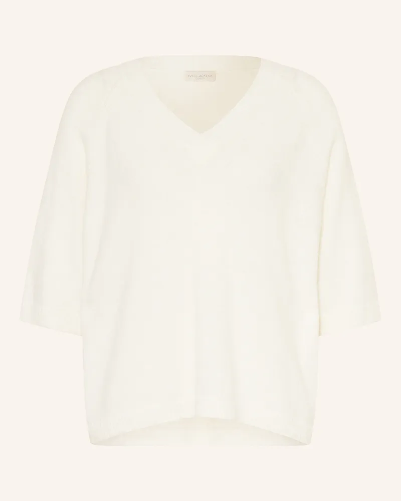 Milano Italy Pullover mit 3/4-Arm Ecru