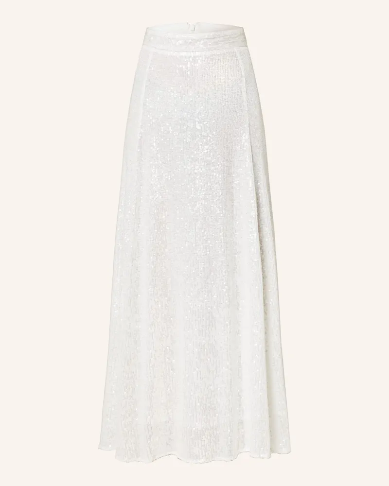 Mrs & HUGS Rock Mit Pailletten weiss Ecru