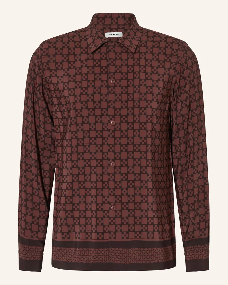 Sandro Satinhemd Slim Fit Braun