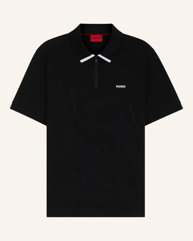 HUGO BOSS Poloshirt DALOMINO Regular Fit Schwarz