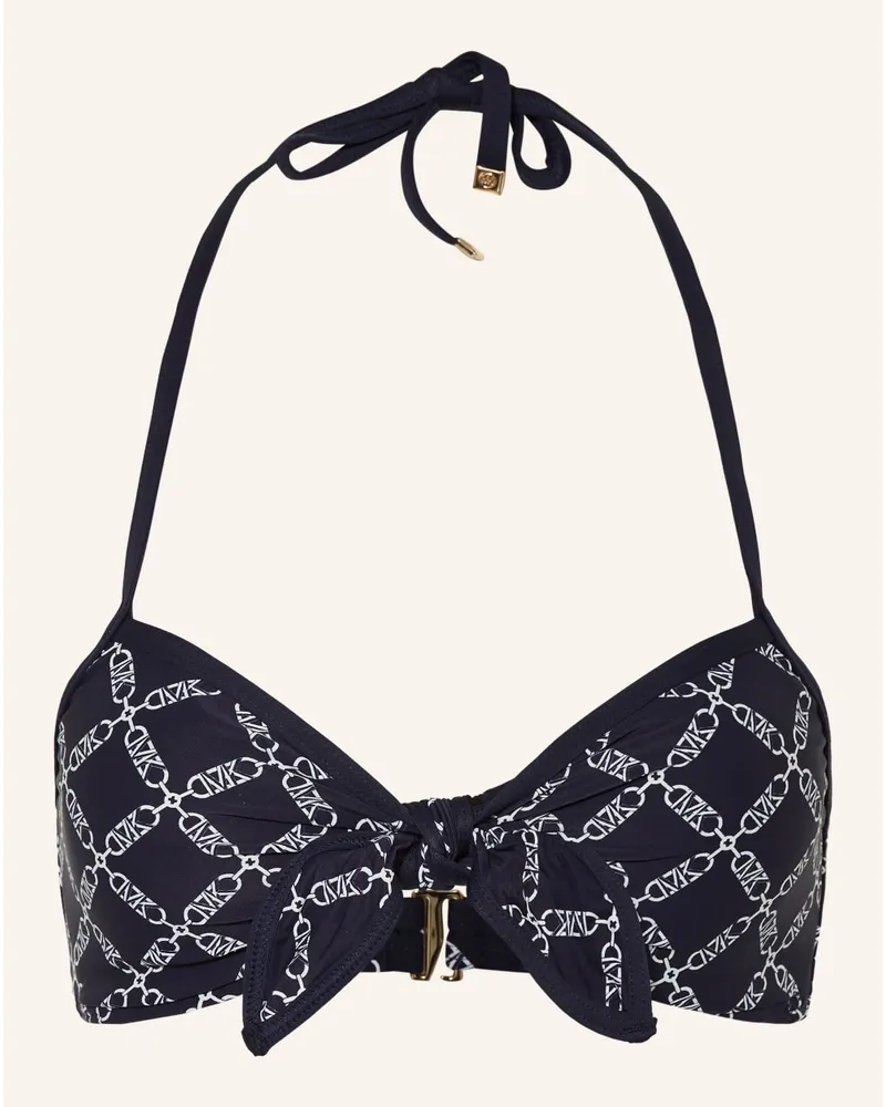 Michael Kors Triangel-Bikini-Top EMPIRE LOGO Blau