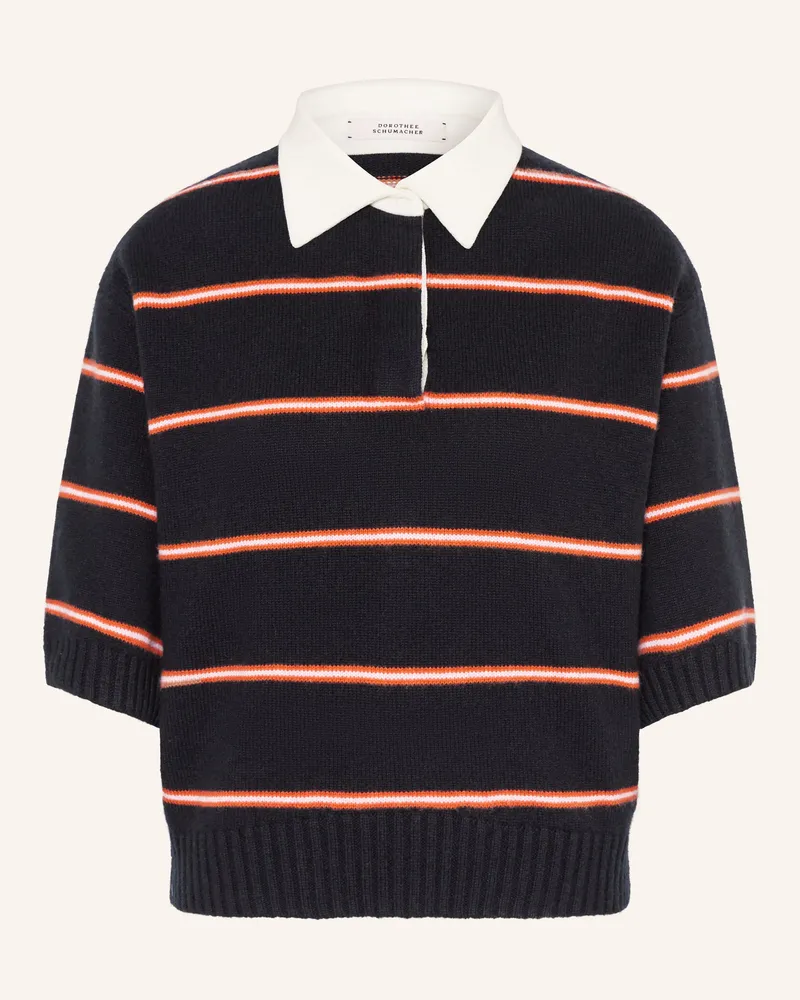 Dorothee Schumacher Pullover SPORTY STATEMENTS mit Cashmere Dunkelblau