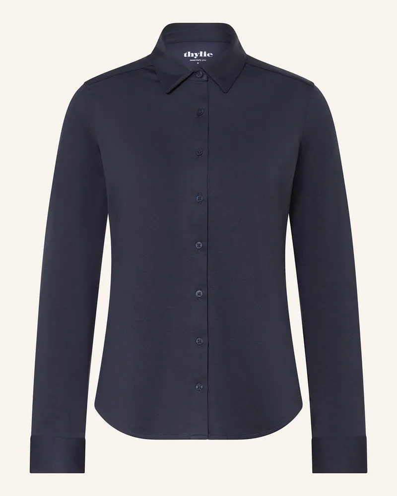 Thylie Hemdbluse Laurel Aus Jersey blau Dunkelblau