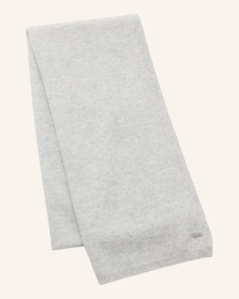 HUGO BOSS Strickschal LASCONA_SCARF Hellgrau