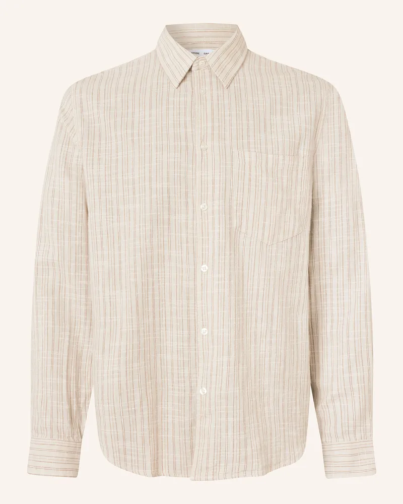 Samsøe & Samsøe Hemd LIAM Comfort Fit mit Leinen Beige