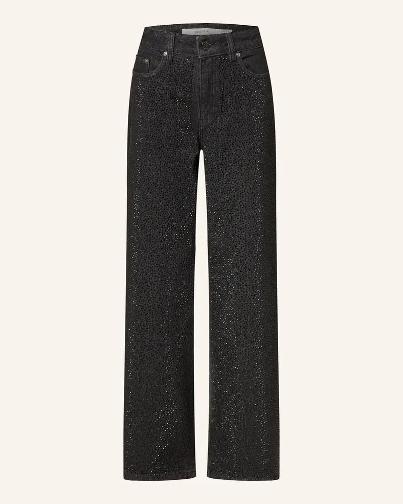 Gestuz Straight Jeans ZORAHGZ Regular Fit mit Schmucksteinen 100642