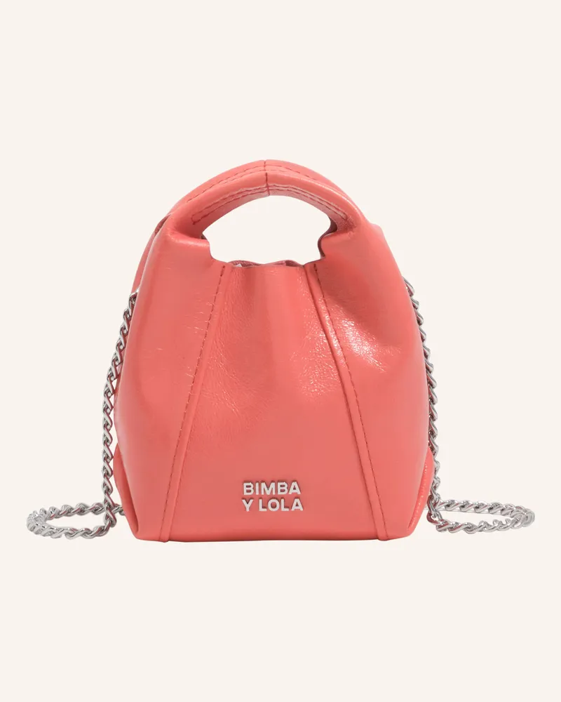 BIMBA Y LOLA Tasche Klein Leder Papier-Optik orange Orange