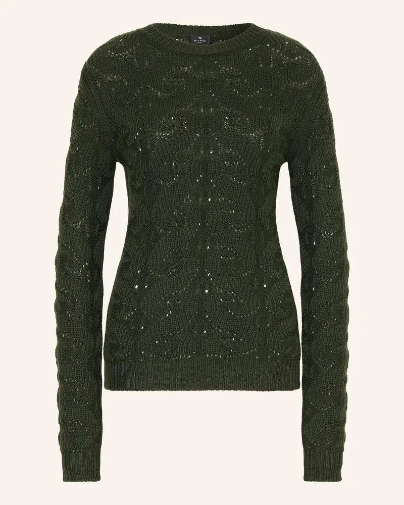 Etro Pullover gruen Dunkelgrün