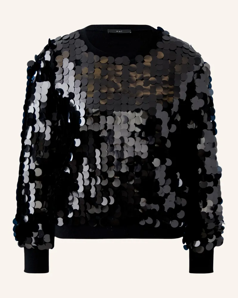 Oui  Pullover Schwarz