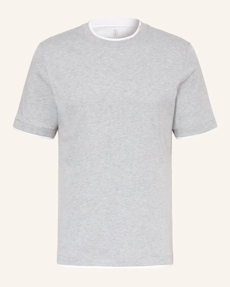 Brunello Cucinelli T-Shirt grau Hellgrau