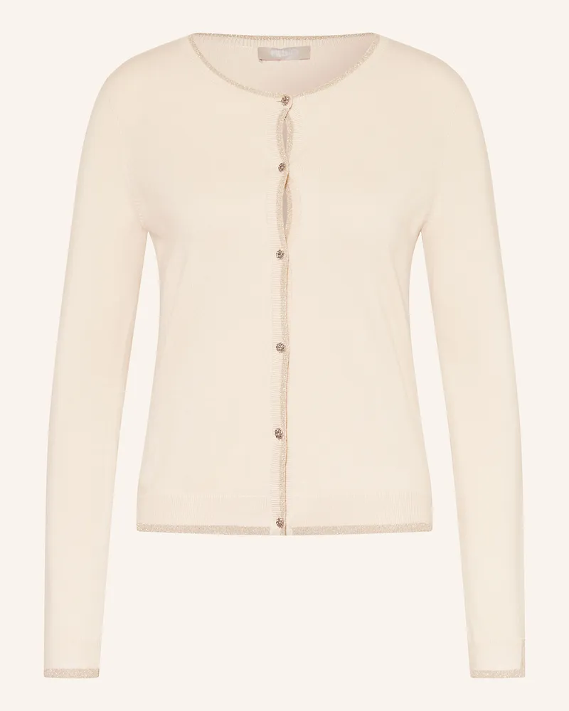 Liu Jo Strickjacke mit Glitzergarn Creme