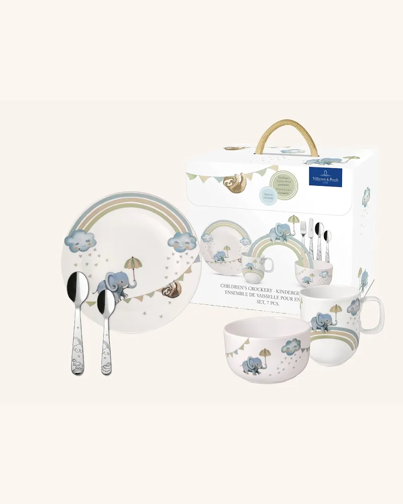 Villeroy & Boch Kindergeschirr Set 7tlg. Walk Like An Elephant blau Blau