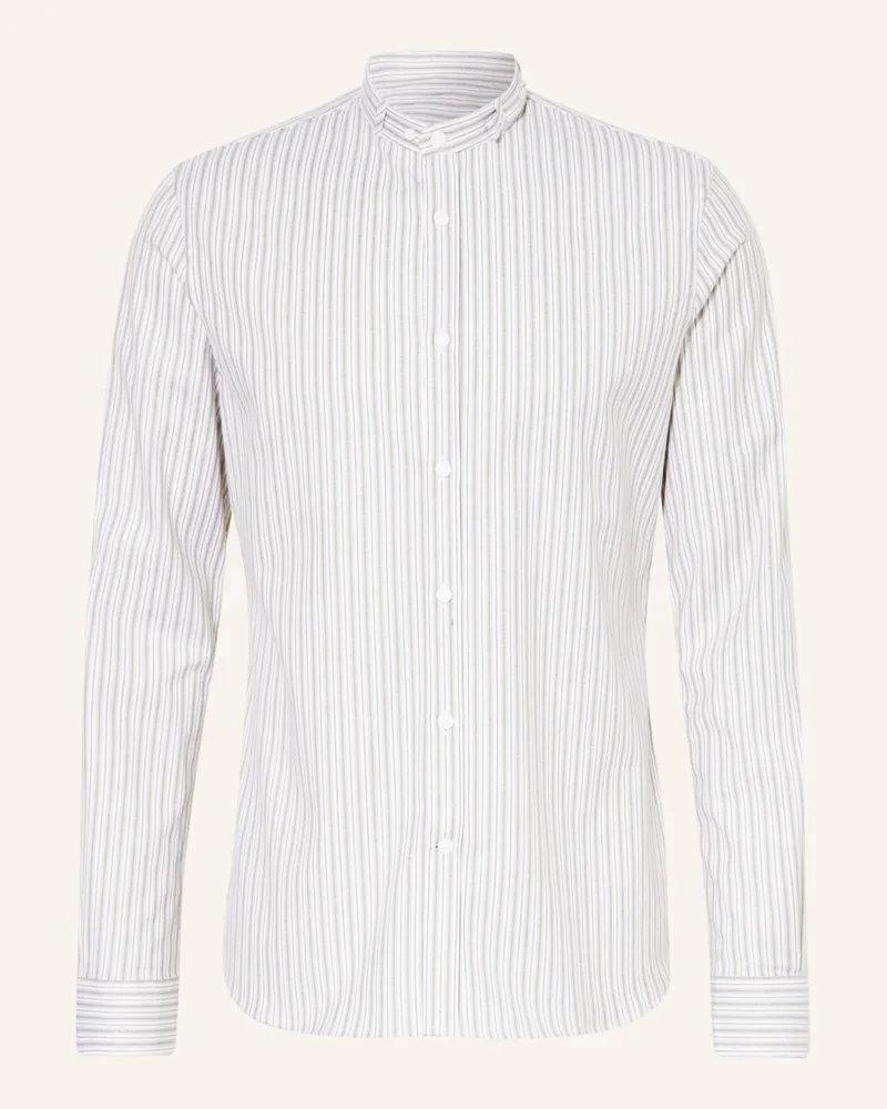 Gottseidank Trachtenhemd LENZ Slim Fit mit Stehkragen Weiss