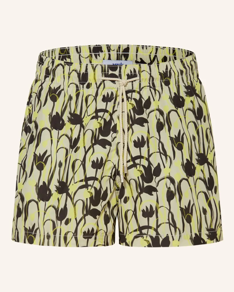 Arrels Barcelona Badeshorts BEIGE TULIPS × CECILIA CARLSTED Gelb