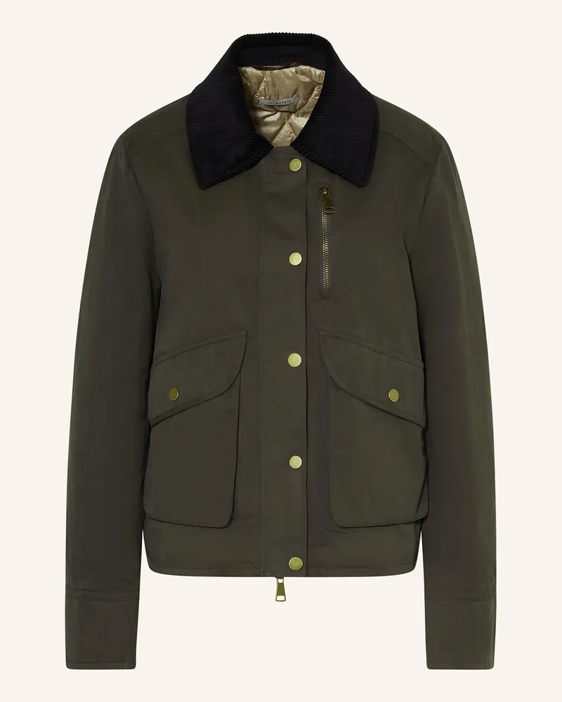 lilienfels Fieldjacke im Materialmix Oliv