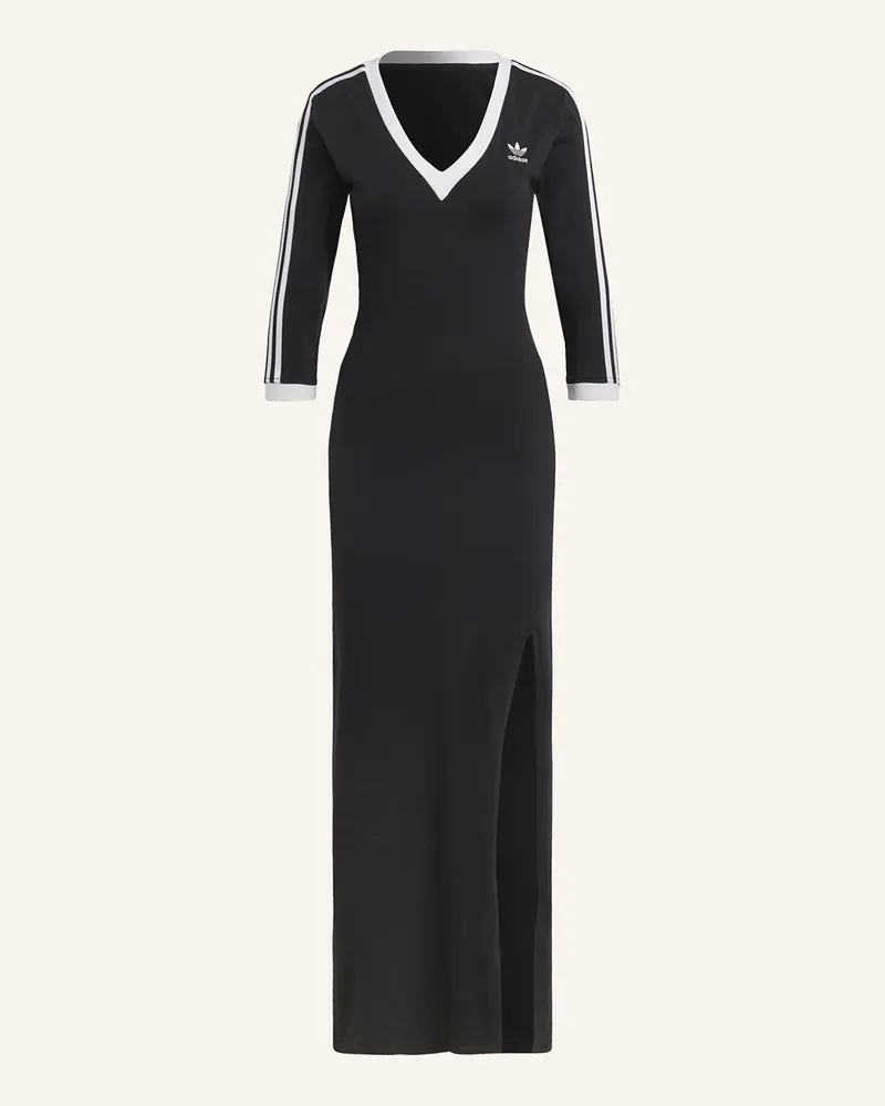 adidas ADICOLOR CLASSICS 3-STREIFEN MAXIKLEID Schwarz
