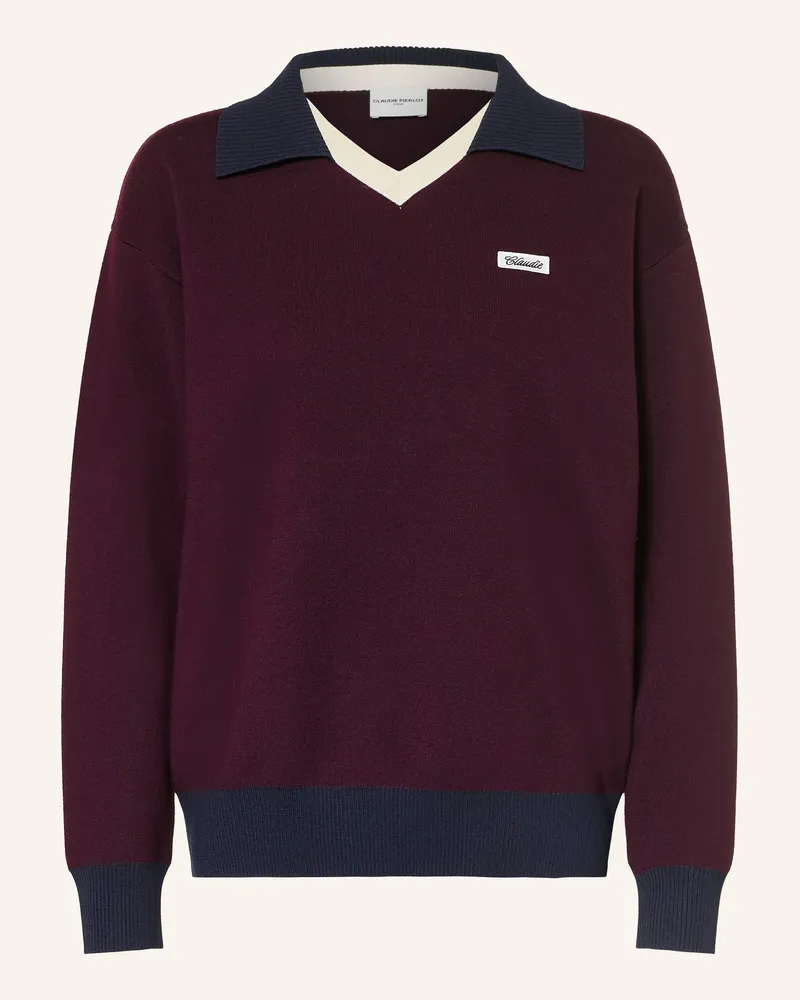 Claudie Pierlot Pullover rot Dunkellila