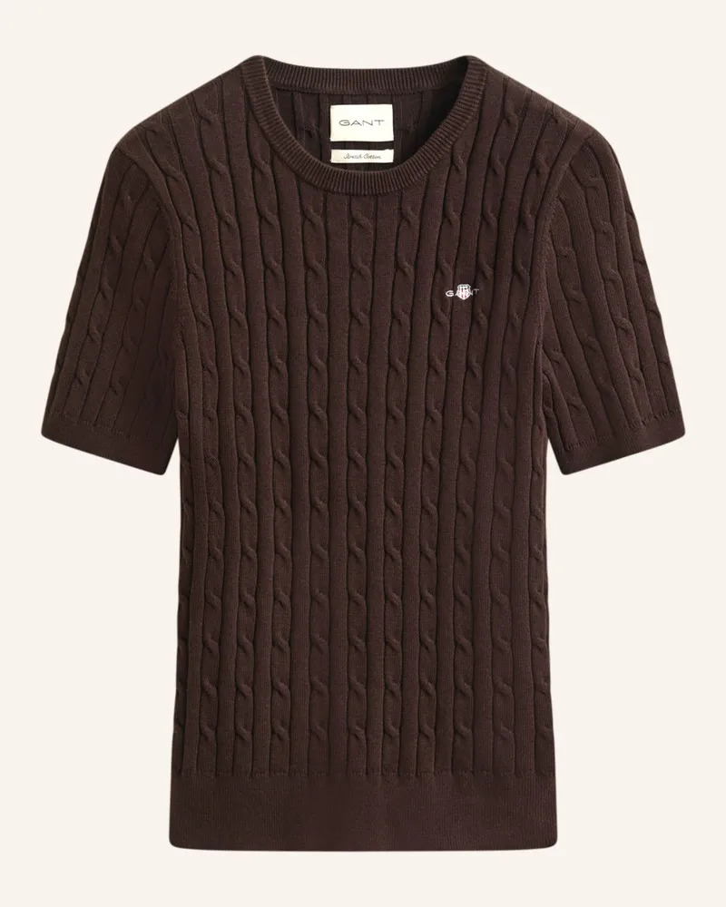 Gant Strickshirt braun Dunkelbraun