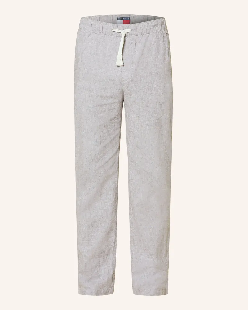 Tommy Hilfiger Chino Sonny Straight Fit Mit Leinen beige Taupe