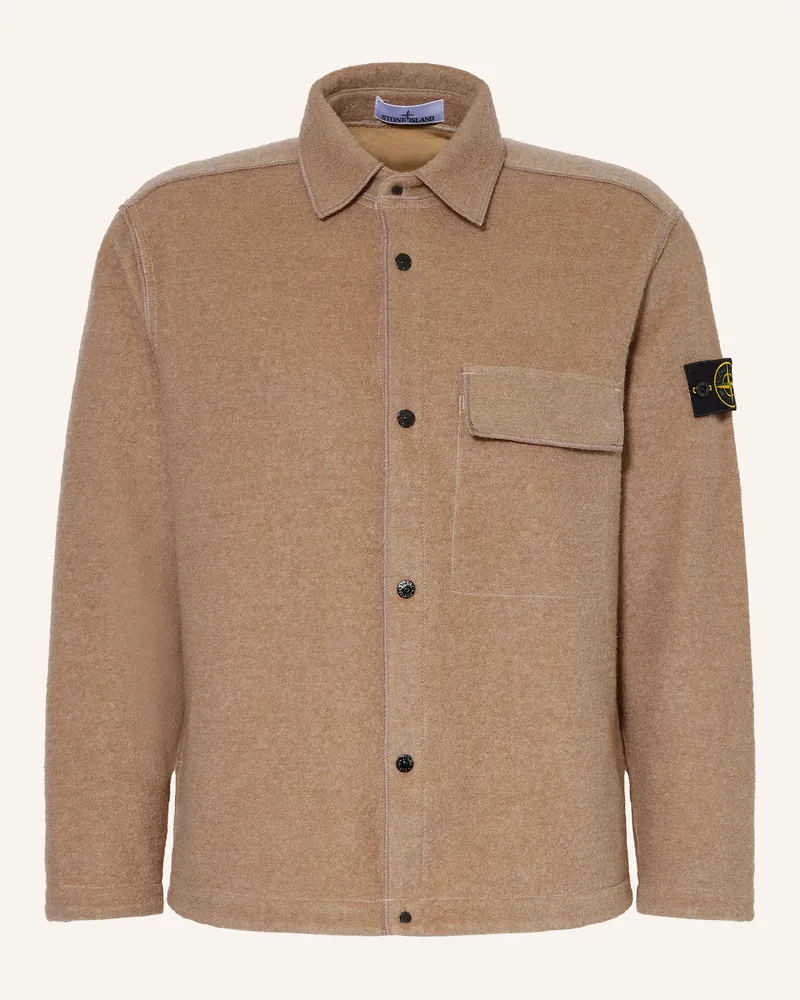 Stone Island Overjacket Aus Bouclé beige Taupe